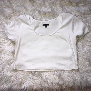 white crop top